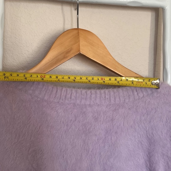 For Love and Lemons Lilac Crop Top Sweater with Daisy Buttons Size M - Picture 9 of 9
